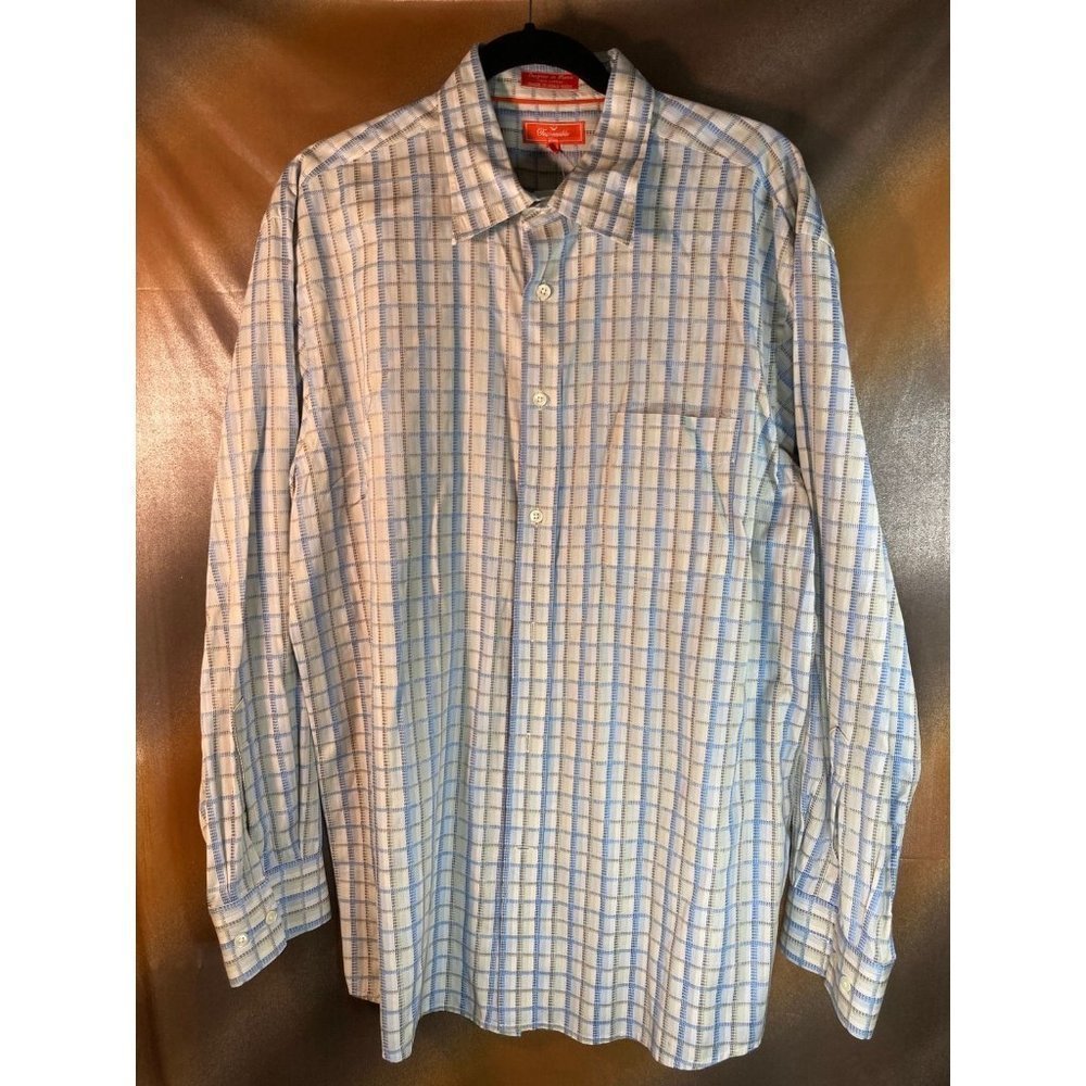 Faconnable size L gently used lightly textured blue on white. Box M‎